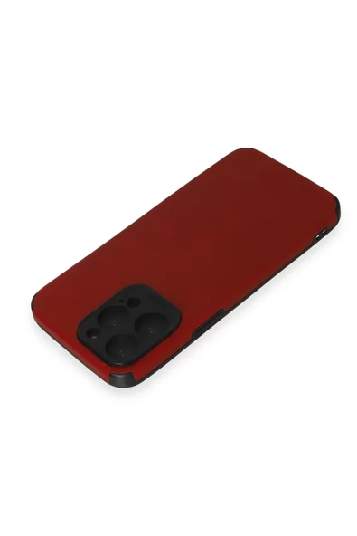 Newface Apple iPhone 15 Pro Max Kılıf Loop Deri Silikon - Kırmızı - Resim 3