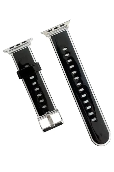 Movenchy Apple Watch 38mm Jelly Silikon Kordon - Siyah ürün görseli 1