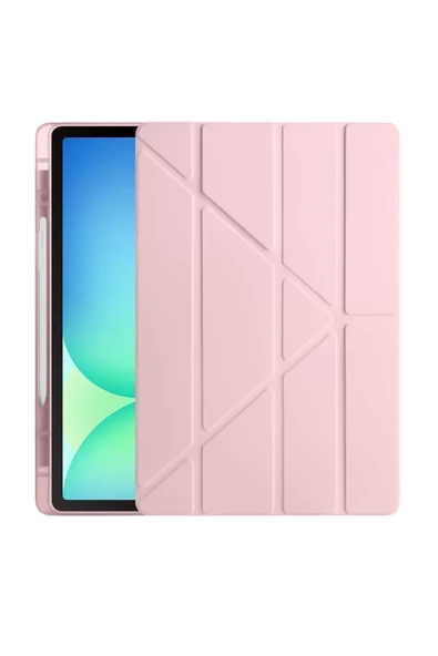 Newface Apple iPad Pro 13 (2024) Kılıf Kalemlikli Hugo Tablet Kılıfı - Rose Gold ürün görseli 1