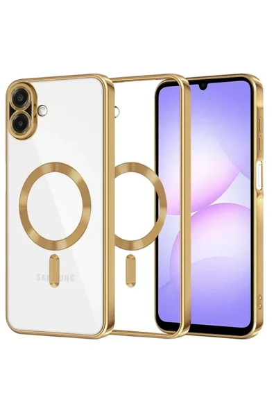 Newface Samsung Galaxy A07 4G Kross Magneticsafe Kapak - Gold ürün görseli 1