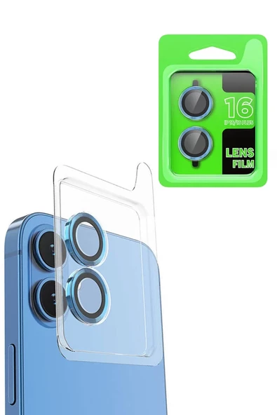 Newface Apple iPhone 16 Plus Raze Metal Kamera Lens - Lacivert ürün görseli 1