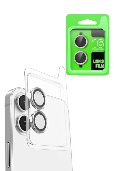 Newface Apple iPhone 16 Raze Metal Kamera Lens - Beyaz ürün görseli 1