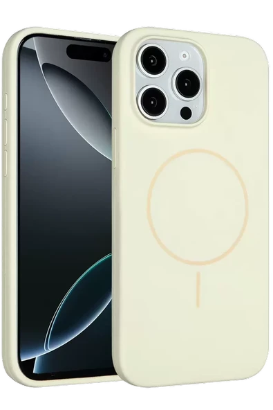 Joko Apple iPhone 14 Pro Max Kılıf Jully Magsafe Kapak - Bej ürün görseli 1