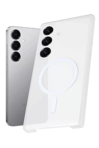 Newface Samsung Galaxy S25 Plus Kılıf PC Zara Magsafe Şeffaf Kılıf - Şeffaf ürün görseli 1