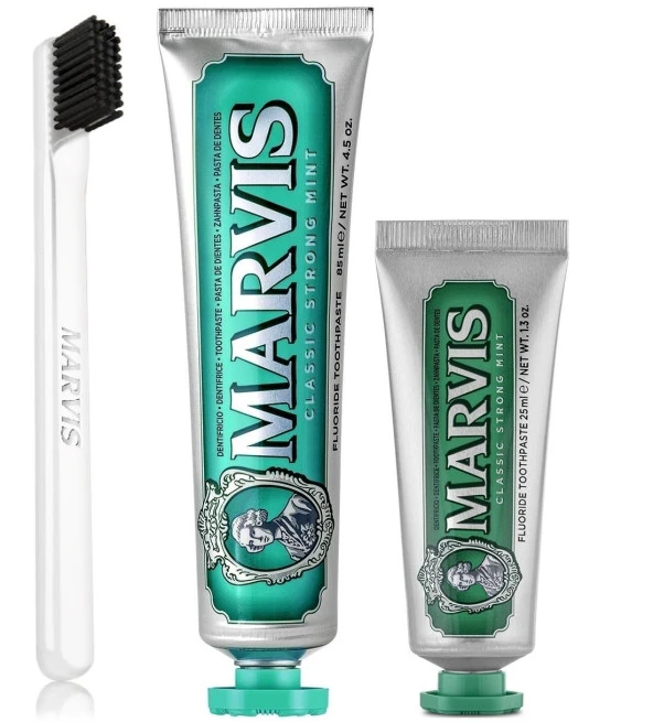Marvis Klasik Extra Nane 3'lü 85 ml + 25 ml + Marvis Yumuşak Diş Fırçası ürün görseli 1