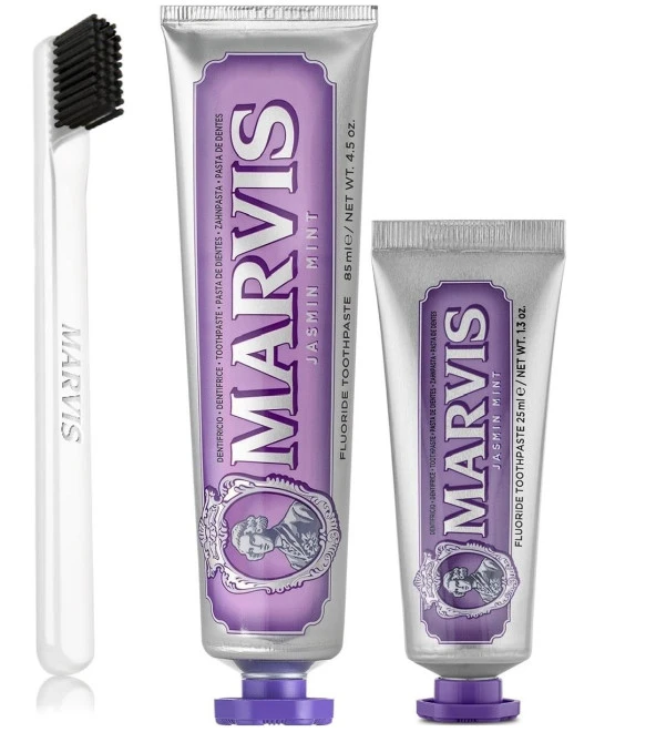 Marvis Jasmin Mint 3'lü 85 ml + 25 ml + Marvis Yumuşak Diş Fırçası ürün görseli 1