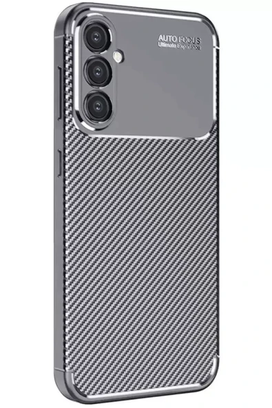 Newface Samsung Galaxy S25 Plus Kılıf Auto Focus Karbon Kapak - Gri ürün görseli 1