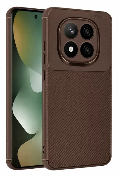 Newface Xiaomi Redmi Note 15 Pro 5G Auto Focus Karbon Kapak - Kahverengi ürün görseli 1