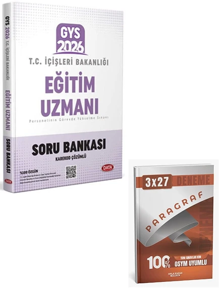 Data 2026 T.C. İçişleri Bakanlığı Eğitim Uzmanı GYS Soru Bankası+Anla Kazan Paragraf Deneme ürün görseli 1