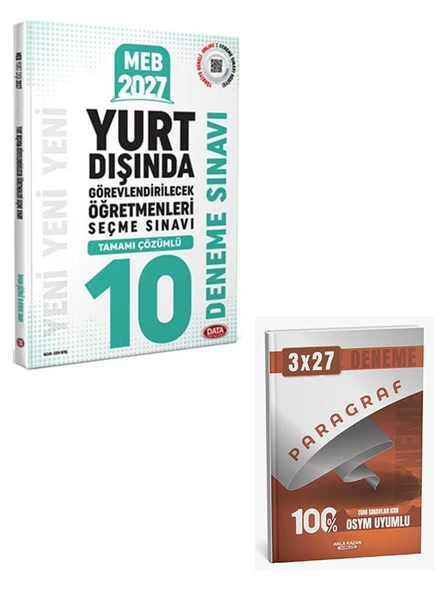 Data 2027 MEB Yurt Dışında Görevlendirilecek Öğretmenleri Seçme Sınavı Tamamı Çözümlü 10 Deneme Sınavı+Anla Kazan Paragraf Deneme ürün görseli 1
