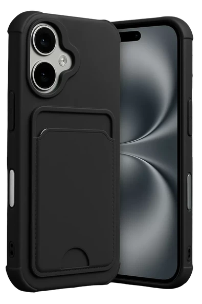 Newface Apple iPhone 17 Kelvin Kartvizitli Silikon - Siyah ürün görseli 1