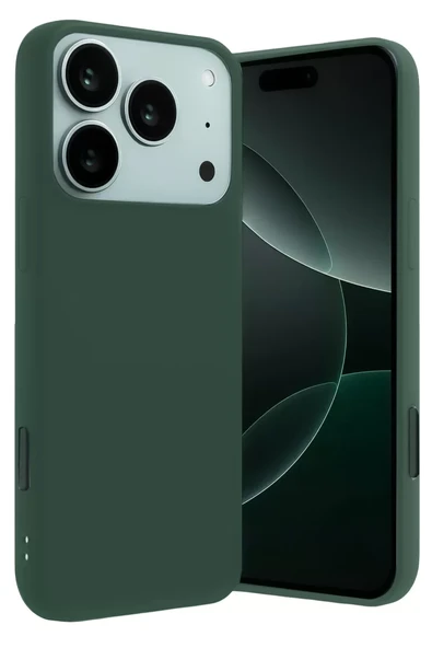 Newface Apple iPhone 17 Pro Nano içi Kadife Silikon - Koyu Yeşil ürün görseli 1