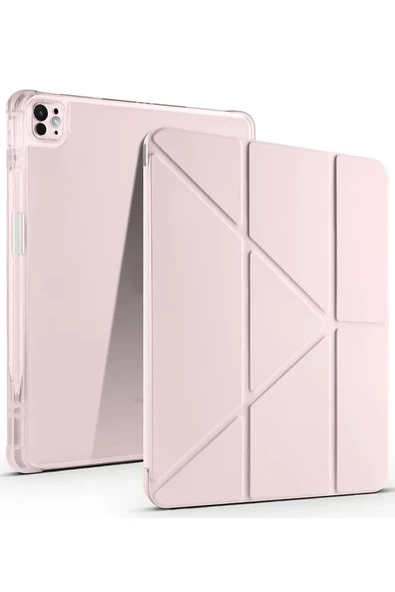 Newface Apple iPad Air 13 (2024) Kılıf Kalemlikli Mars Tablet Kılıfı - Rose Gold ürün görseli 1