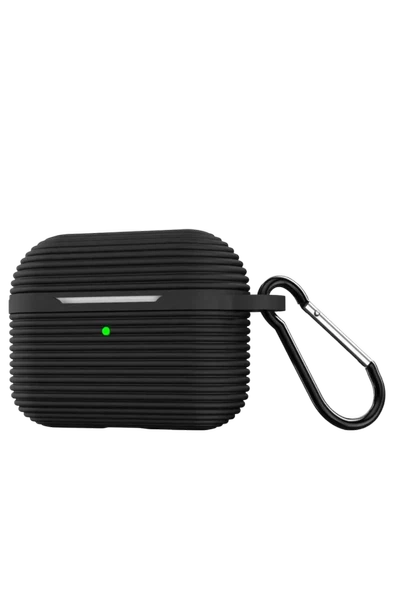 Newface Apple Airpods Pro 3 (3.nesil) Raven Silikon Kılıf - Siyah ürün görseli 1