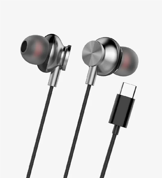 Linktech H341 Mikrofonlu Kulak İçi Tip-C Kablolu Kulaklık Beyaz ürün görseli 1