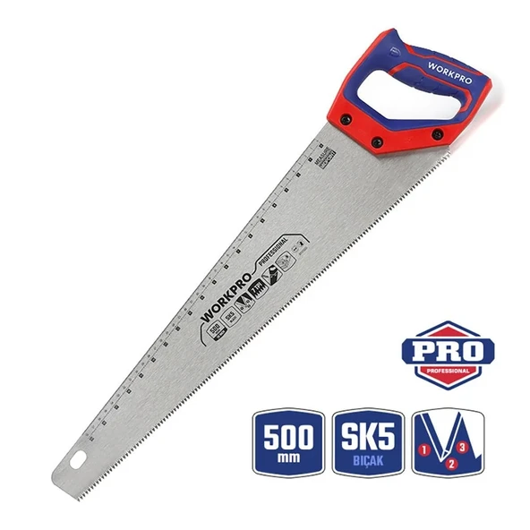Workpro Wp215007 500Mm Sk5 7 Tpi Ağır Hizmet Tipi El Testeresi ürün görseli 1