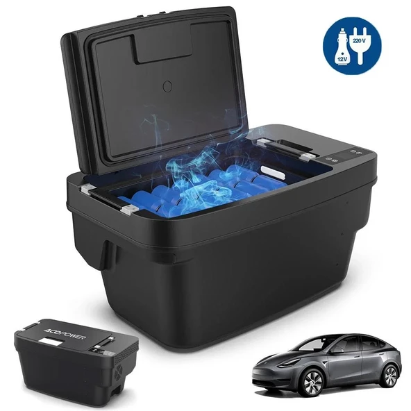 Acopower T35 12/24Volt 33Litre Tesla Model Y Ile Uyumlu Kompresörlü Oto Buzdolabı ürün görseli 1