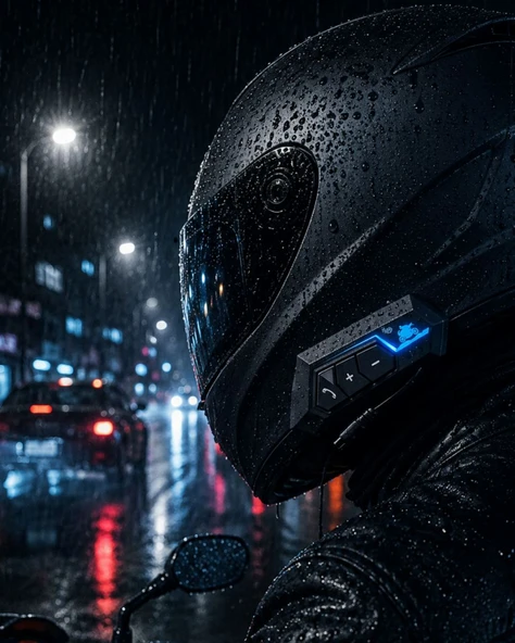 Kablosuz Motosiklet Kask Kulaklığı Bluetooth Mikrofonlu Sürüş Sistemi ürün görseli 1