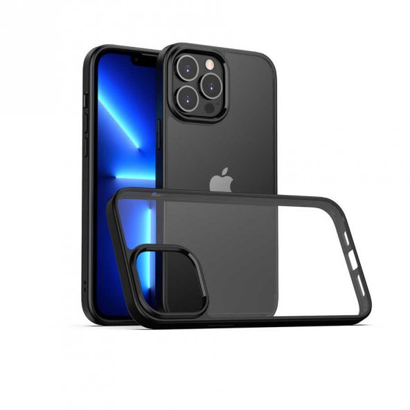 iPhone 13 Pro Max Kılıf Yükseltilmiş Kenar Korumalı Silikon - Resim 2