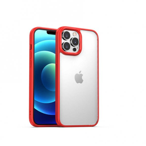 iPhone 13 Pro Max Kılıf Yükseltilmiş Kenar Korumalı Silikon - Resim 5
