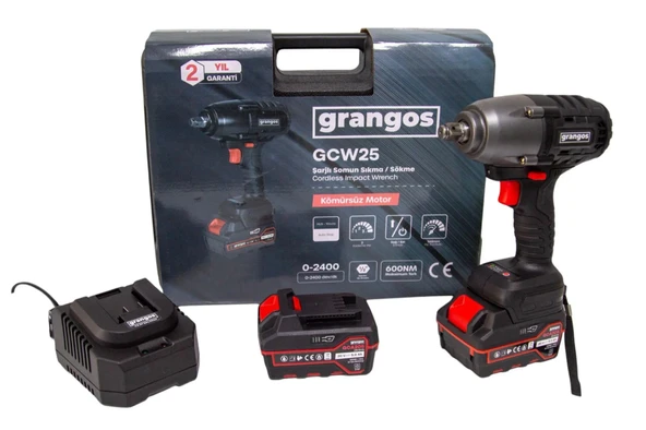 Grangos Gcw25-F2 20V 5 Ah Çift Akülü Somun Sıkma ürün görseli 1