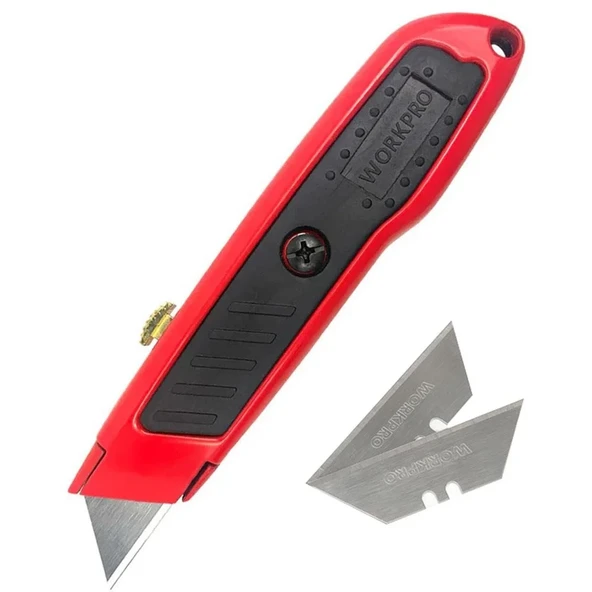 Workpro Wp213005 Alüminyum Gövde Geri Çekilebilir Rötuş Maket Bıçağı + 3 Adet Yedek ürün görseli 1