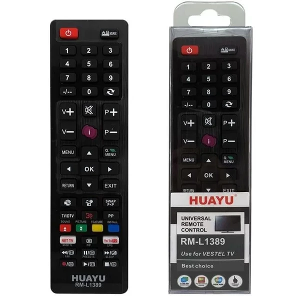 Huayu Rm-L1389 Netflix - Tuşlu Universal Lcd Led Tv Kumandası ürün görseli 1