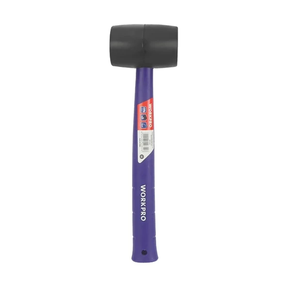 Workpro Wp241041 57Mm 450Gr Pvc Pp Saplı Siyah Kauçuk Tokmak ürün görseli 1