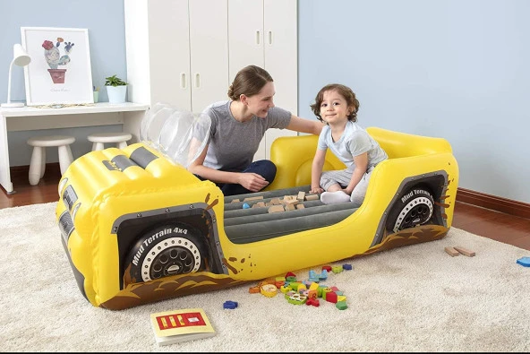 Bestway 67714, 4X4 Jeep Temalı, Şişme Çocuk Yatağı ürün görseli 1