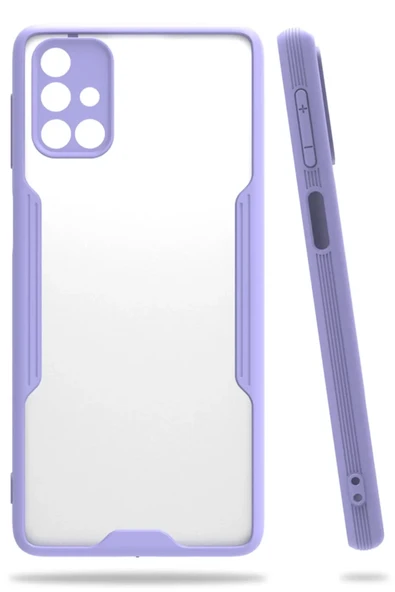 Newface Samsung Galaxy M31S Kılıf Platin Silikon - Lila ürün görseli 1