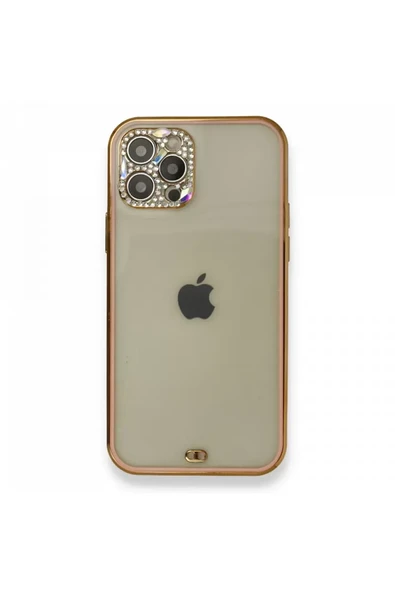 Newface Apple iPhone 12 Pro Kılıf Liva Taşlı Silikon - Pembe ürün görseli 1