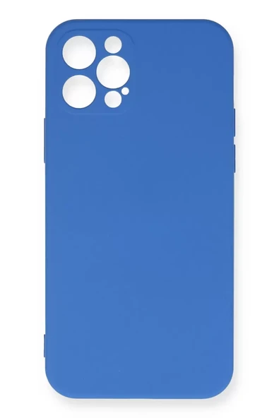 Newface Apple iPhone 12 Pro Max Kılıf Nano içi Kadife Silikon - Mavi ürün görseli 1