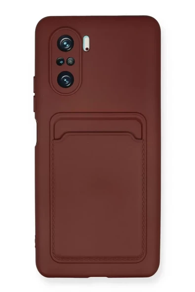 Newface Xiaomi Mi 11i Kılıf Kelvin Kartvizitli Silikon - Bordo ürün görseli 1