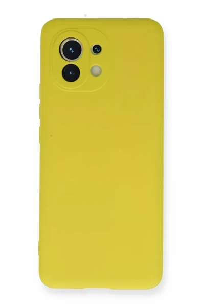 Newface Xiaomi Mi 11 Kılıf Nano içi Kadife Silikon - Sarı ürün görseli 1