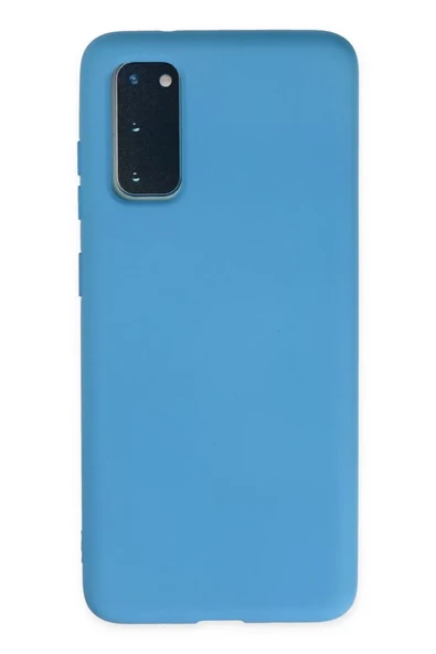 Newface Samsung Galaxy S20 Plus Kılıf Nano içi Kadife Silikon - Mavi ürün görseli 1