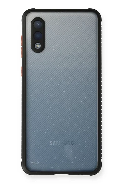 Newface Samsung Galaxy A02 Kılıf Miami Şeffaf Silikon - Siyah ürün görseli 1