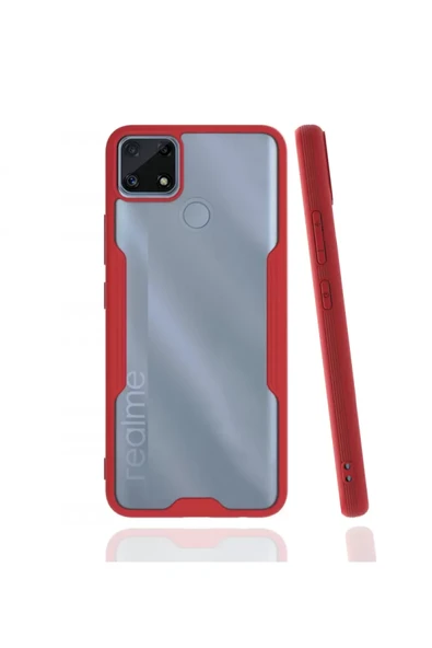Newface Realme C25 Kılıf Platin Silikon - Kırmızı ürün görseli 1