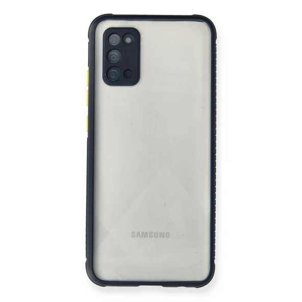Galaxy A02S Kılıf Miami Şeffaf Silikon - Lacivert