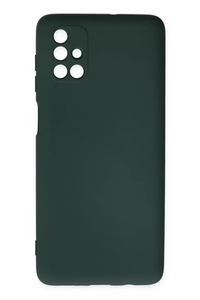Newface Samsung Galaxy M51 Kılıf Nano içi Kadife Silikon - Koyu Yeşil ürün görseli 1