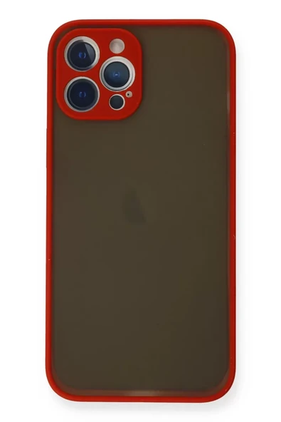 Newface Apple iPhone 12 Pro Kılıf Montreal Silikon Kapak - Kırmızı ürün görseli 1