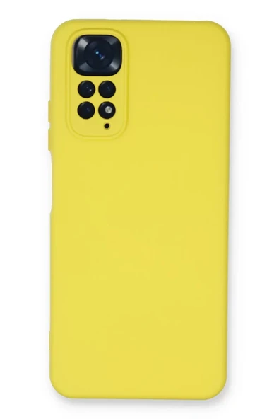 Newface Xiaomi Redmi Note 11 Kılıf Nano içi Kadife Silikon - Sarı ürün görseli 1