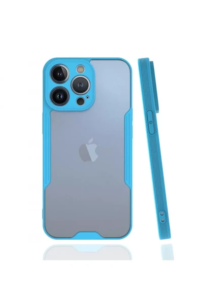 Newface Apple iPhone 13 Pro Kılıf Platin Silikon - Mavi ürün görseli 1