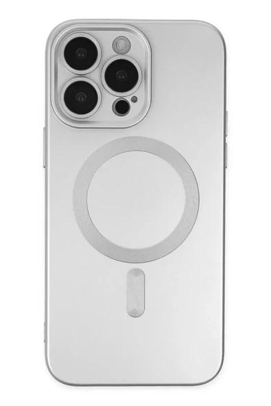 Newface Apple iPhone 13 Pro Max Kılıf Moshi Lens Magneticsafe Silikon - Gümüş ürün görseli 1