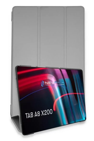 Newface Samsung Galaxy X200 Tab A8 10.5 Kılıf Tablet Smart Kılıf - Gri ürün görseli 1