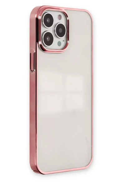 Newface Apple iPhone 13 Pro Max Kılıf Element Silikon - Pembe - Resim 2