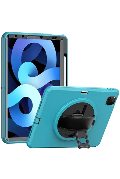 Newface Apple iPad Pro 11 (2018) Kılıf Hand Strap Tablet Kılıfı - Turkuaz ürün görseli 1