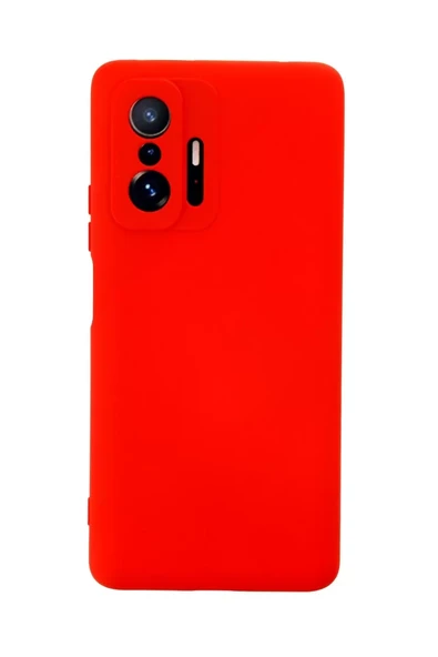 Newface Xiaomi Mi 11T Pro Kılıf Nano içi Kadife Silikon - Kırmızı ürün görseli 1