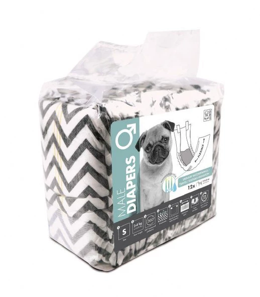 M-PETS DIAPERS ERKEK KÖPEKLER İÇİN KÜLOT (S) 12Lİ ürün görseli 1