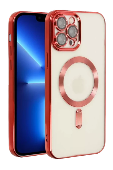 Newface Apple iPhone 13 Pro Kılıf Kross Magneticsafe Kapak - Kırmızı ürün görseli 1