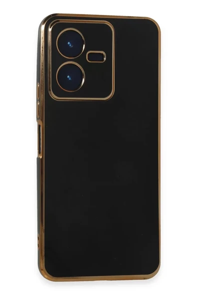 Newface Vivo Y22 2022 Kılıf Volet Silikon - Siyah ürün görseli 1